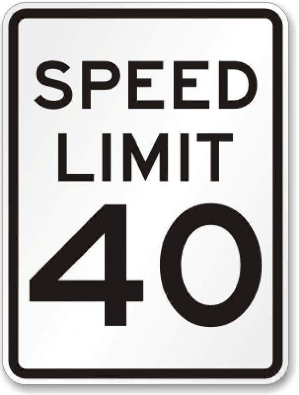 Speed Limit Sign Aluminum Weatherproof 8×12 Inch Reflective Road Safety