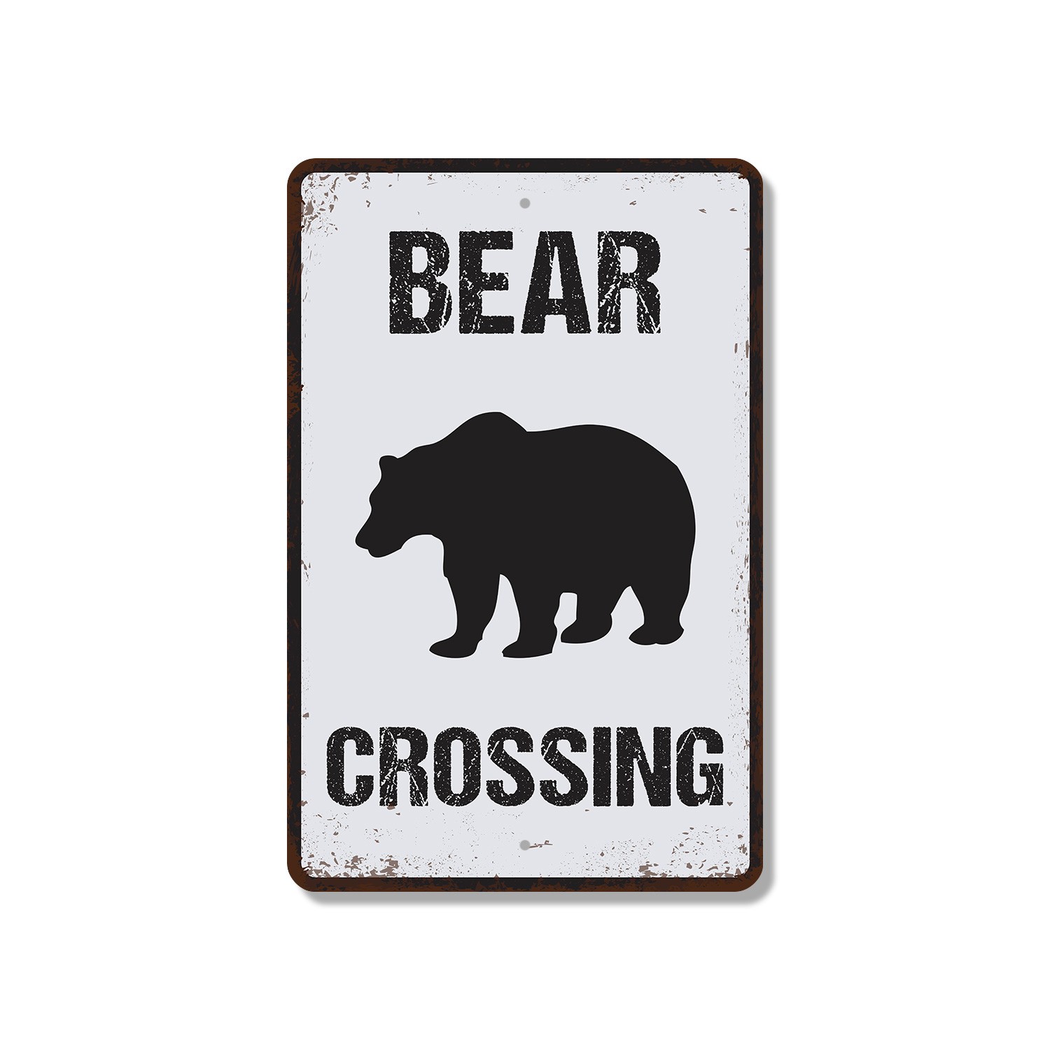 Bear Crossing Sign Pause For Paws Durable Perfect for Cabins Trails Forest Roads