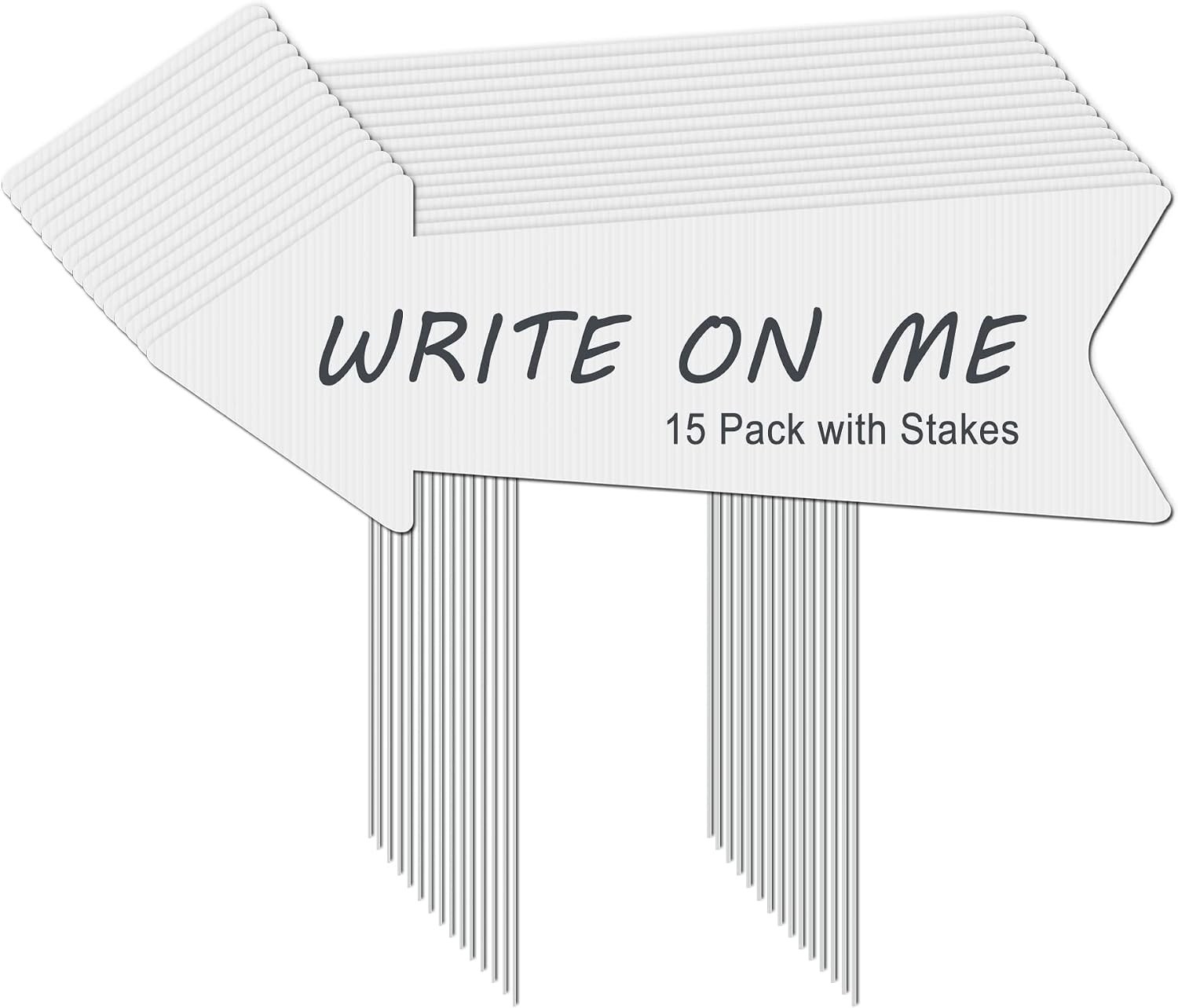 15-Pack Blank Arrow Signs 17×6″ – Customizable Wedding Directional Yard Signs