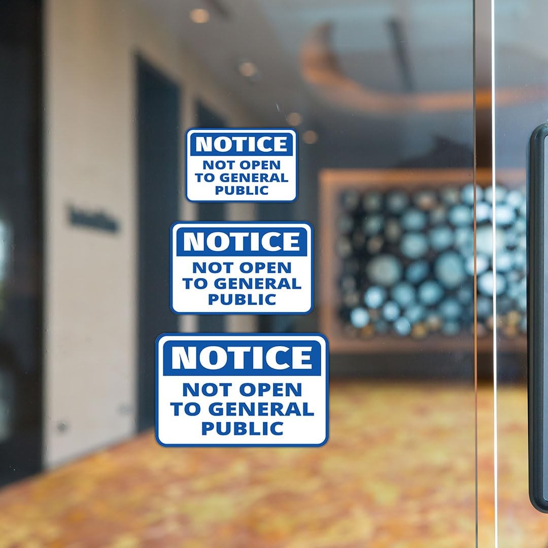Classic Framed Plus Notice Not Open To General Public Wall or Door Sign | Wor…