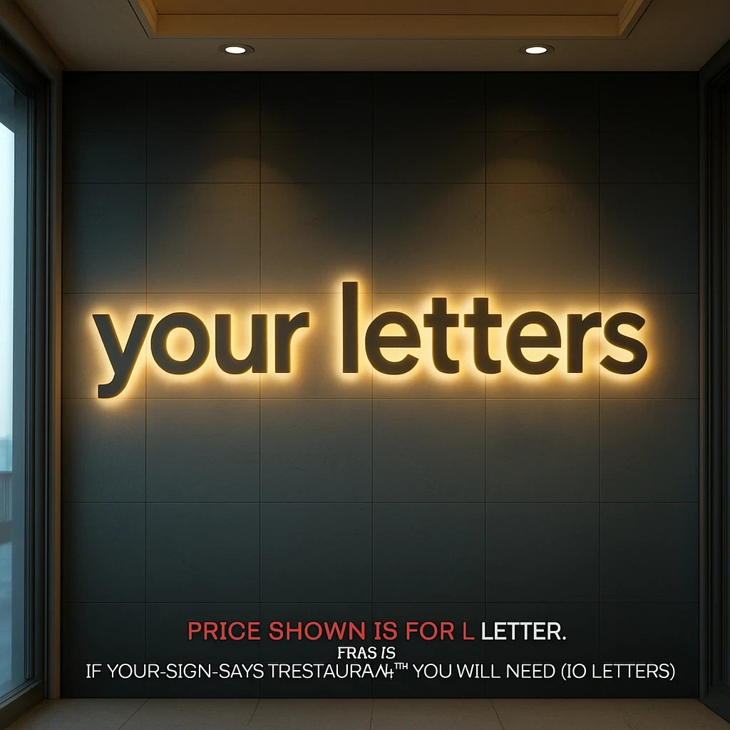 𝑵𝓙̶ Your Letters Custom 3D Channel Letters Illuminated & Non-Illuminated