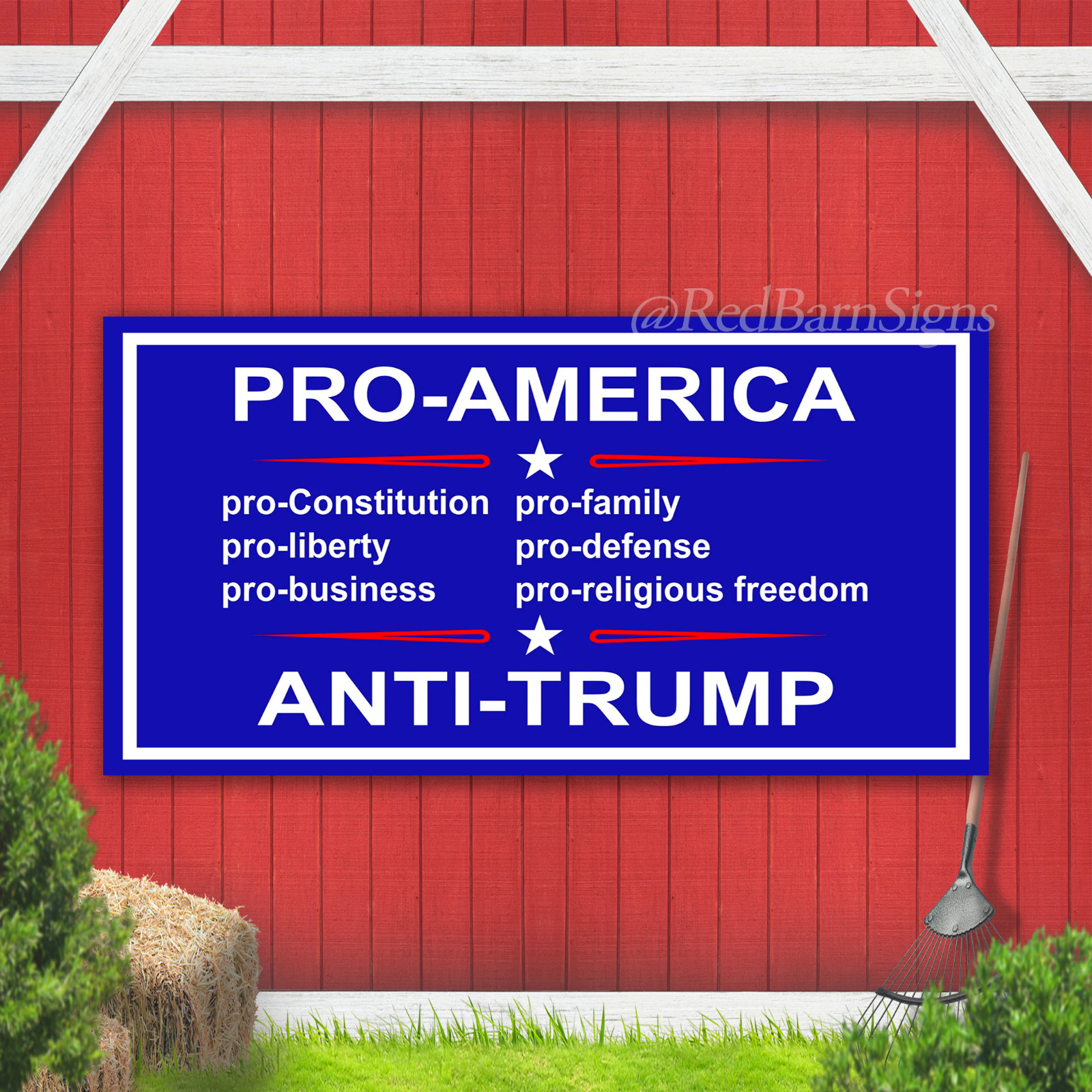 Pro-America Anti-Trump Vote For USA President Elections Banner Sign