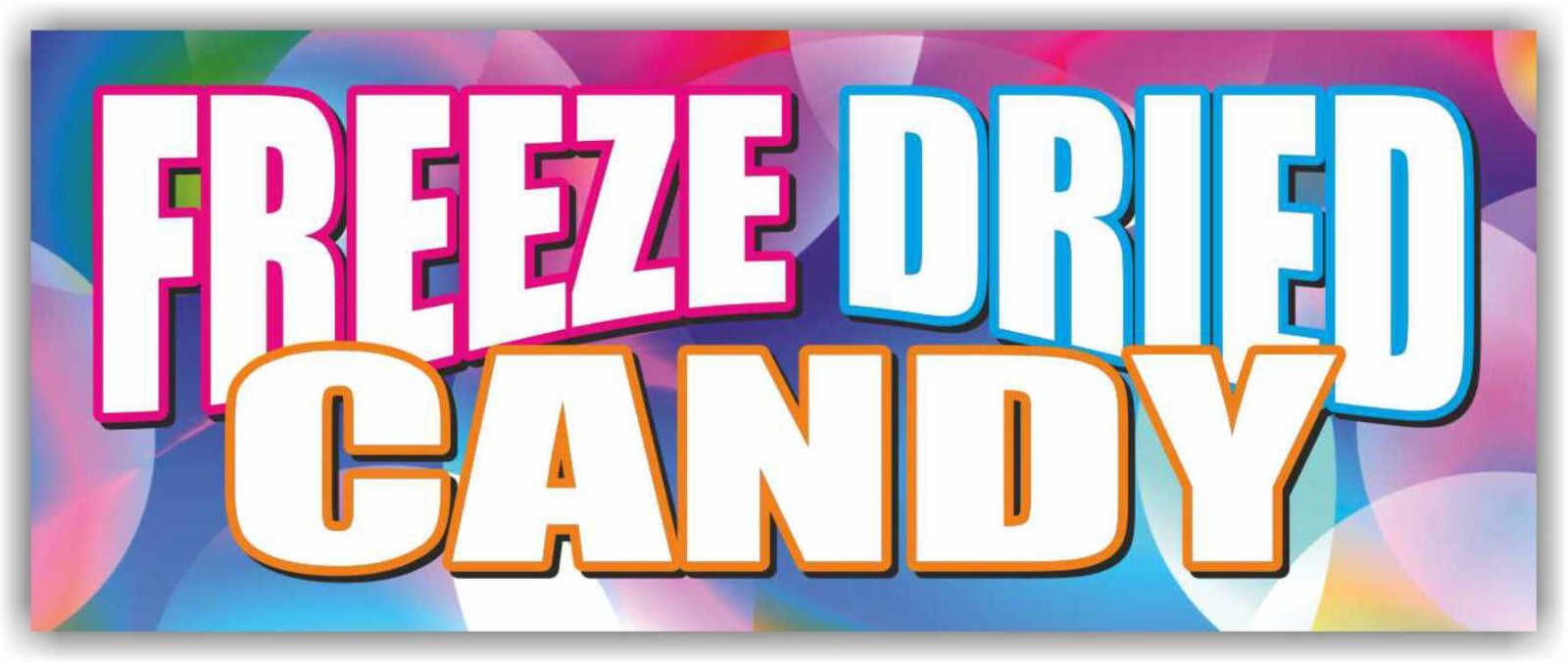 FREEZE DRIED CANDY Advertising Banner Vinyl Mesh Sign Flag TREATS Food Sweets
