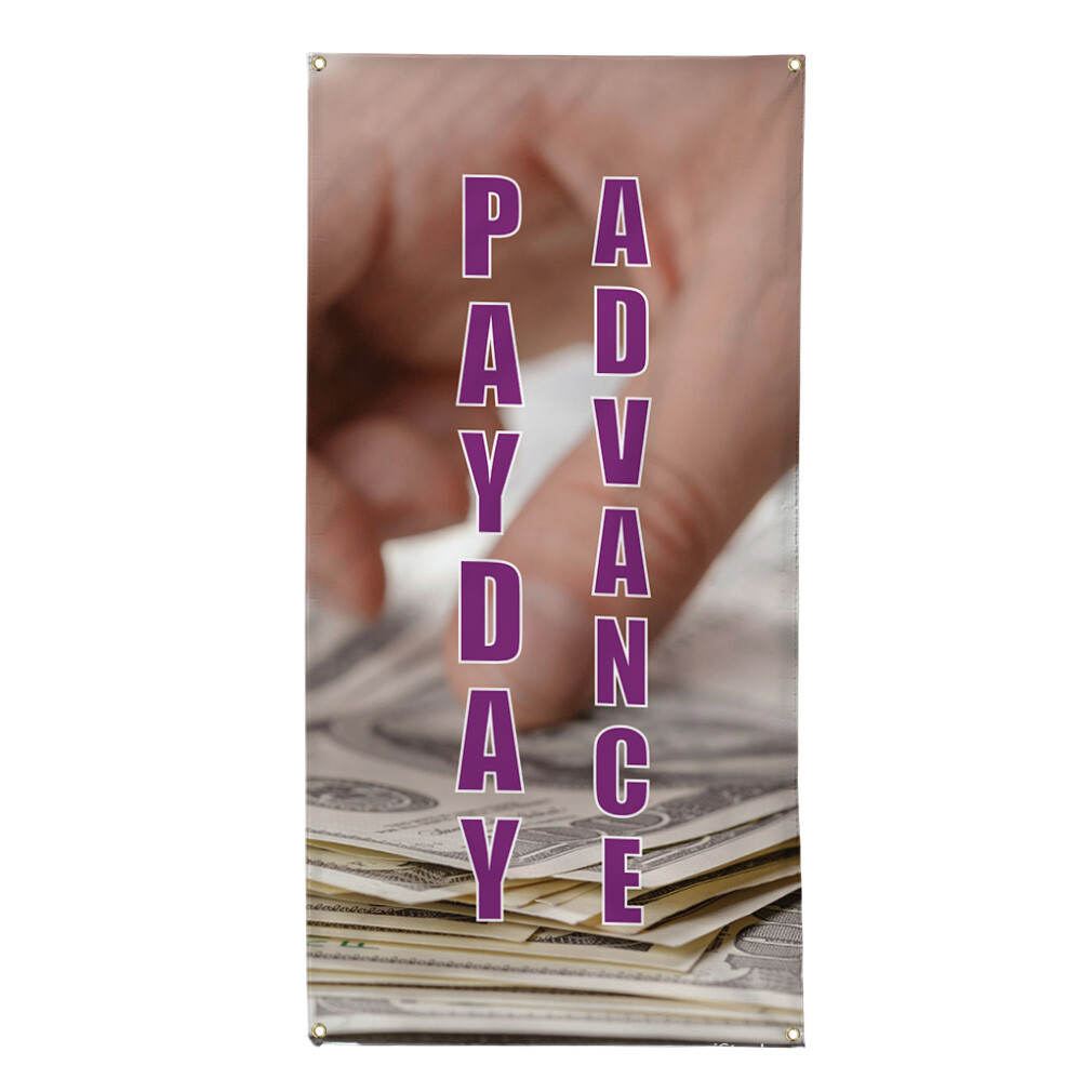 Vertical Vinyl Banner Multiple Sizes Payday Advance Business Outdoor