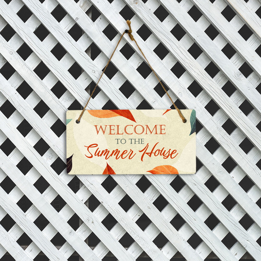 Welcome To The Summer House 5×10 Hanging Plus Wall or Door Sign