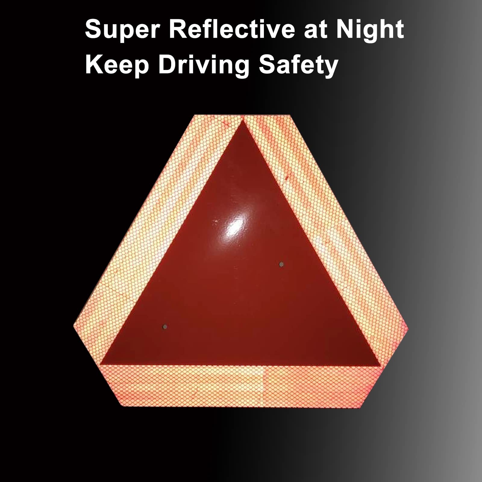Reflective Slow Moving Vehicle Sign,Slow Moving Vehicle Triangle 14″x16″ 80 …