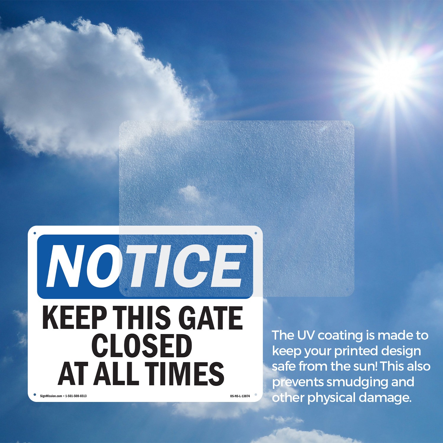 Keep This Gate Closed At All Times OSHA Notice Sign Metal, Decal – 5 or 10 Pack