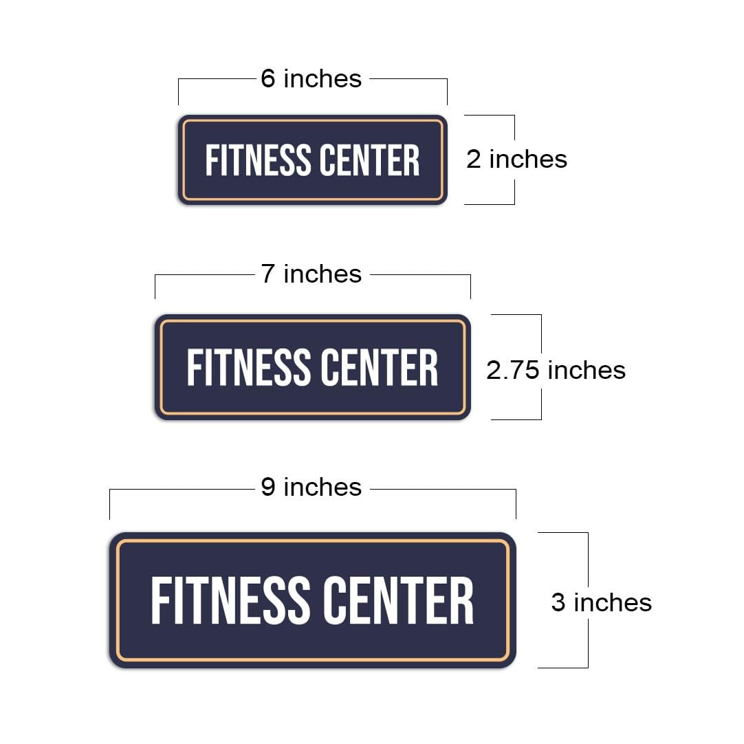 Standard Plus Fitness Center Door Wall Sign Large Hospitality Gym Signage Art