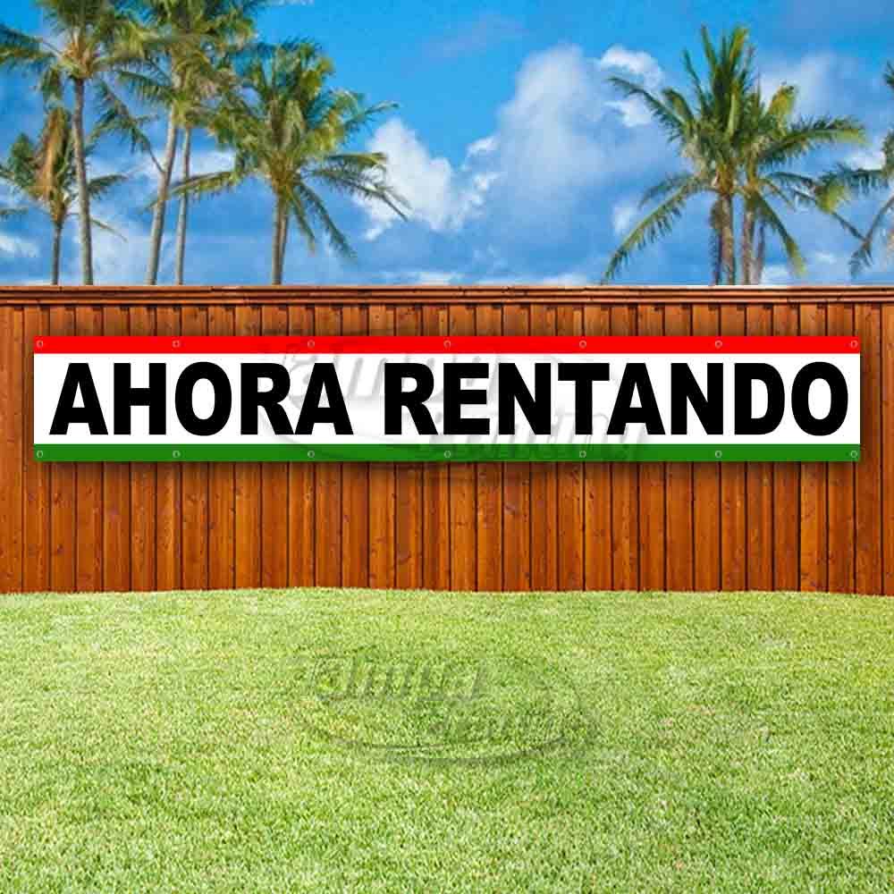 AHORA RENTANDO Advertising Vinyl Banner Flag Sign LARGE HUGE XXL SPANISH