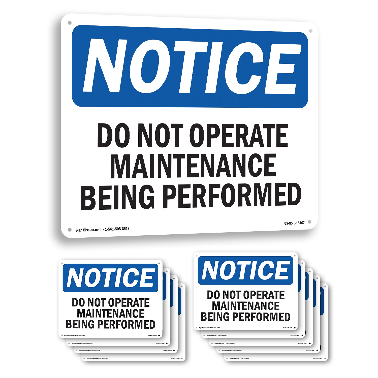 Do Not Operate Maintenance Being Performed OSHA Notice Sign, Decal 5 or 10 Pack