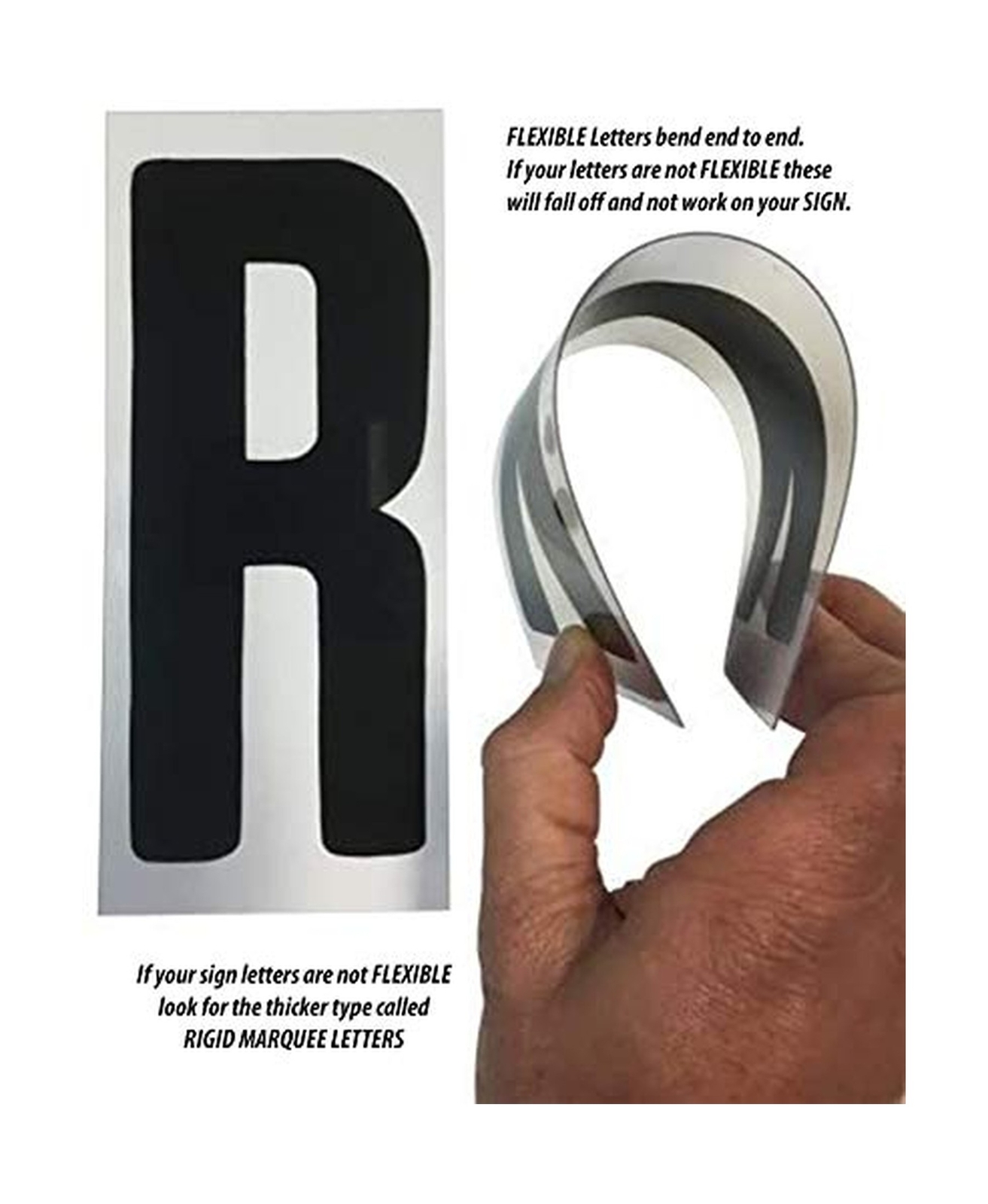 Changeable Outdoor Sign Letters 6” Portable Flex Letters 279 Count Helveti