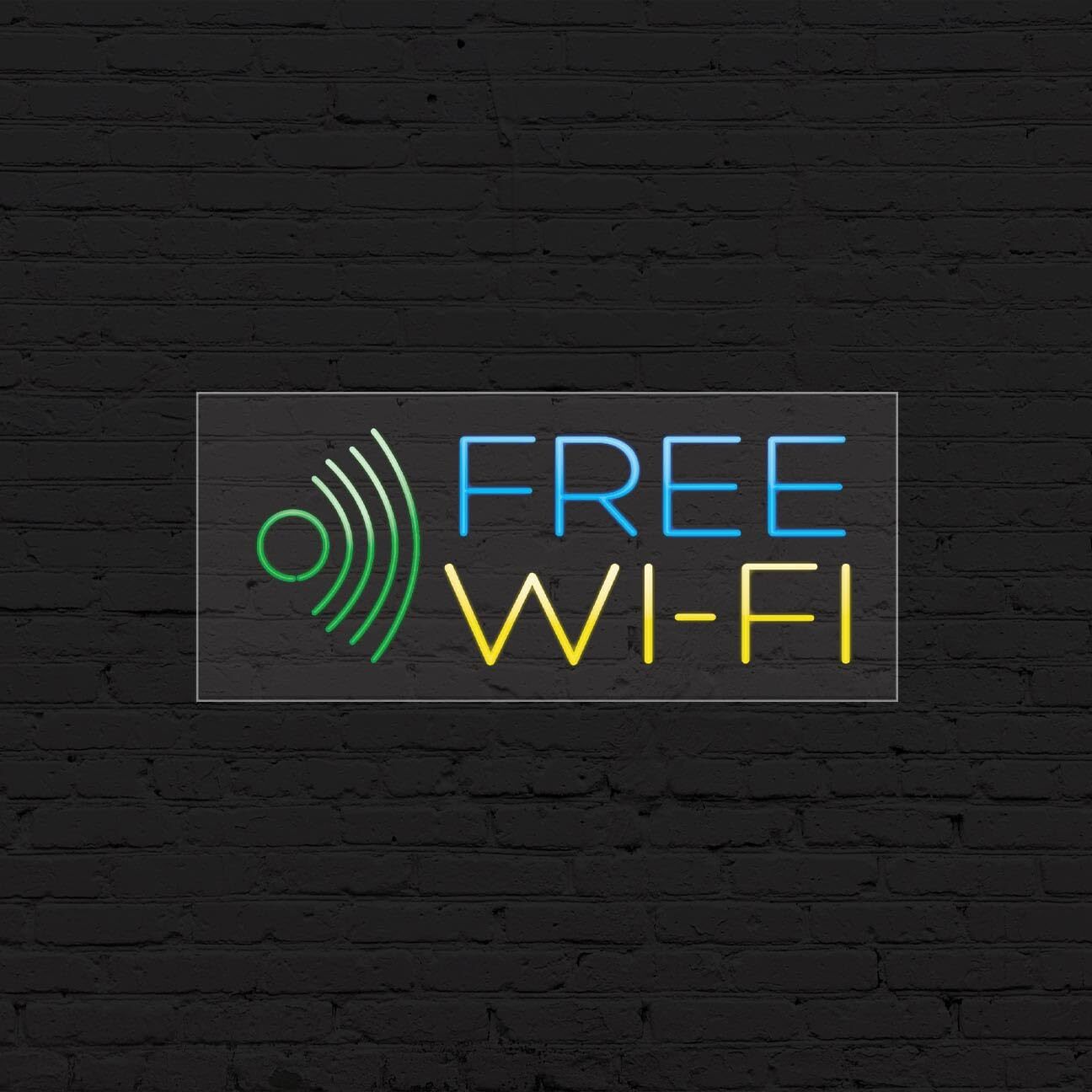 Free Wi – Fi Sign for Business Displays | LED Flex Neon | 32″W x 13″H x 1″D