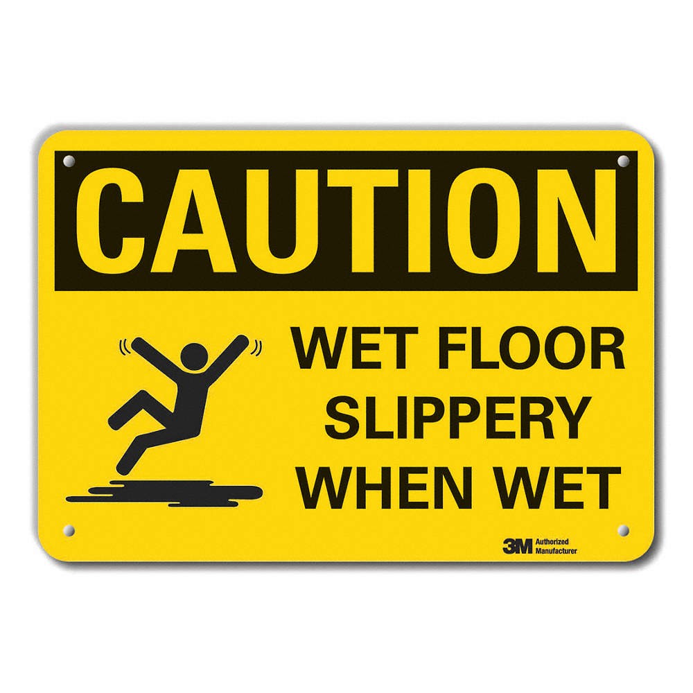 LYLE LCU3-0495-RA_10x7 Caution Sign,7 in x 10 in,Aluminum 49EG23