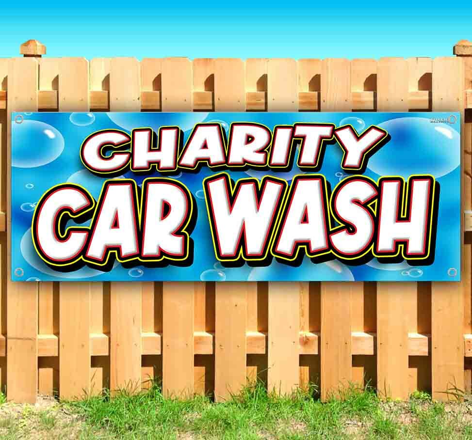 CHARITY CAR WASH Advertising Vinyl Banner Flag Sign Many Sizes FUNDRAISER