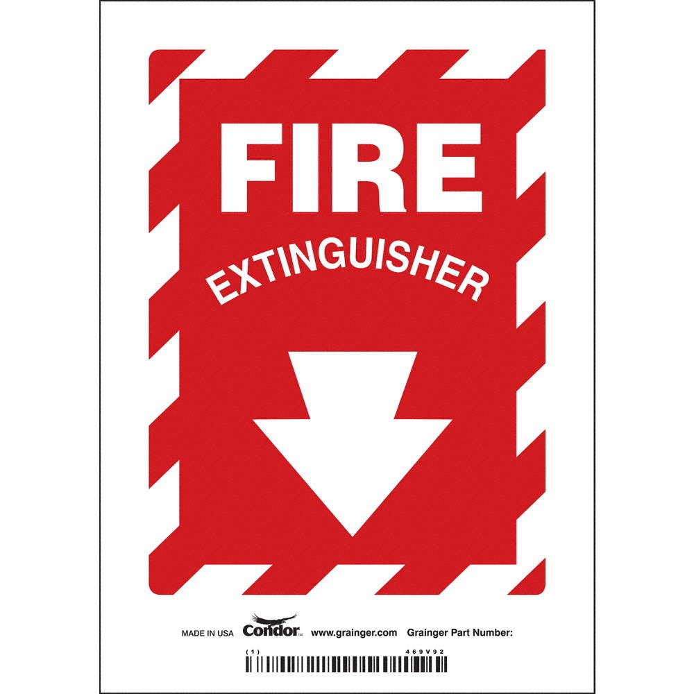 CONDOR 469V92 Safety Sign,7 in x 5 in,Vinyl 469V92