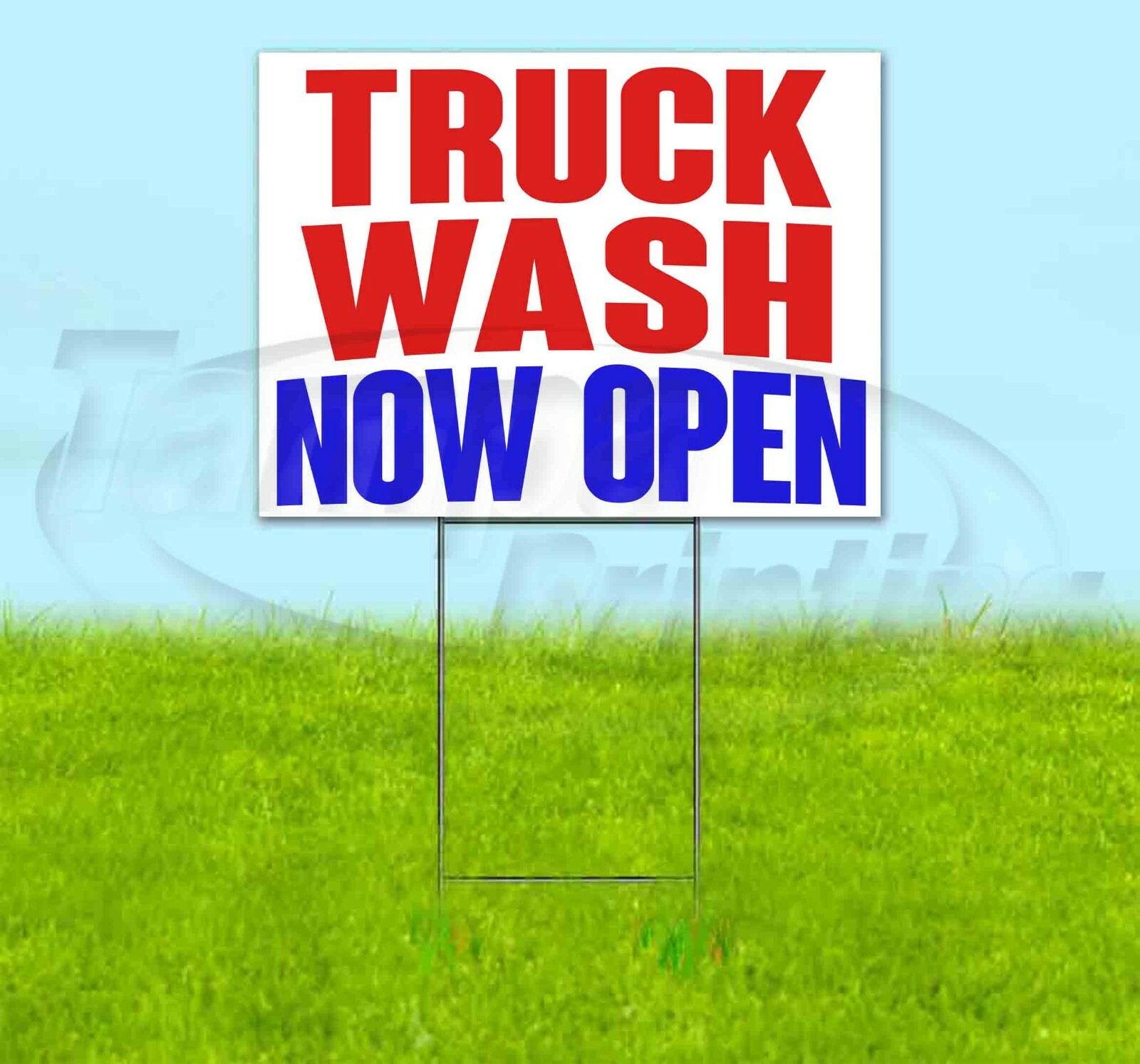 TRUCK WASH NOW OPEN Yard Sign Corrugated Plastic Bandit Lawn Decorations