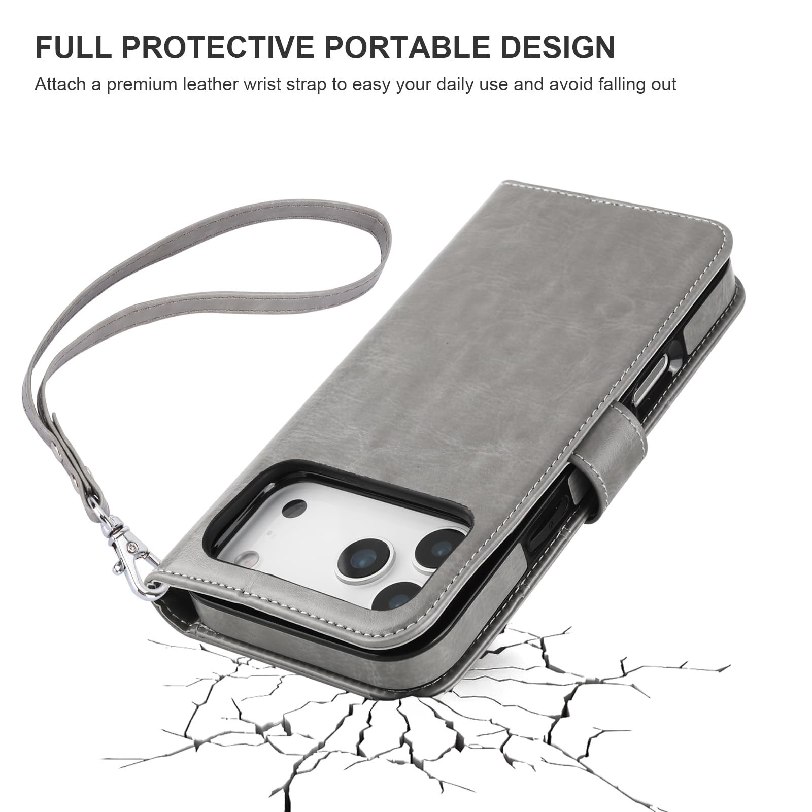 Bocasal Detachable Wallet Case for iPhone 17 Pro Max RFID Blocking Card Slots…