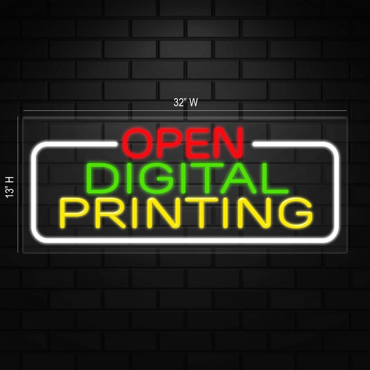 Open Digital Printing Neon Sign for Displays | LED Flex Neon | 32″W x 13″H x 1″D