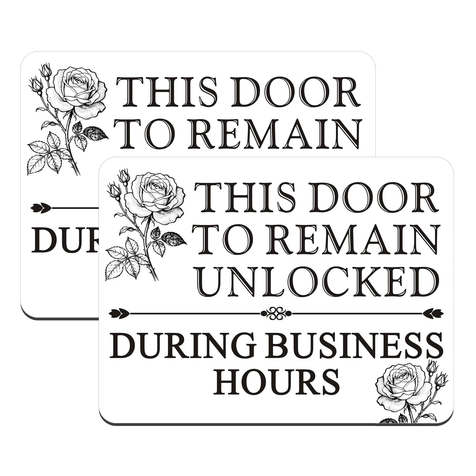Clotide 2 Pack This Door To Remain Unlocked During Business Hours Sign