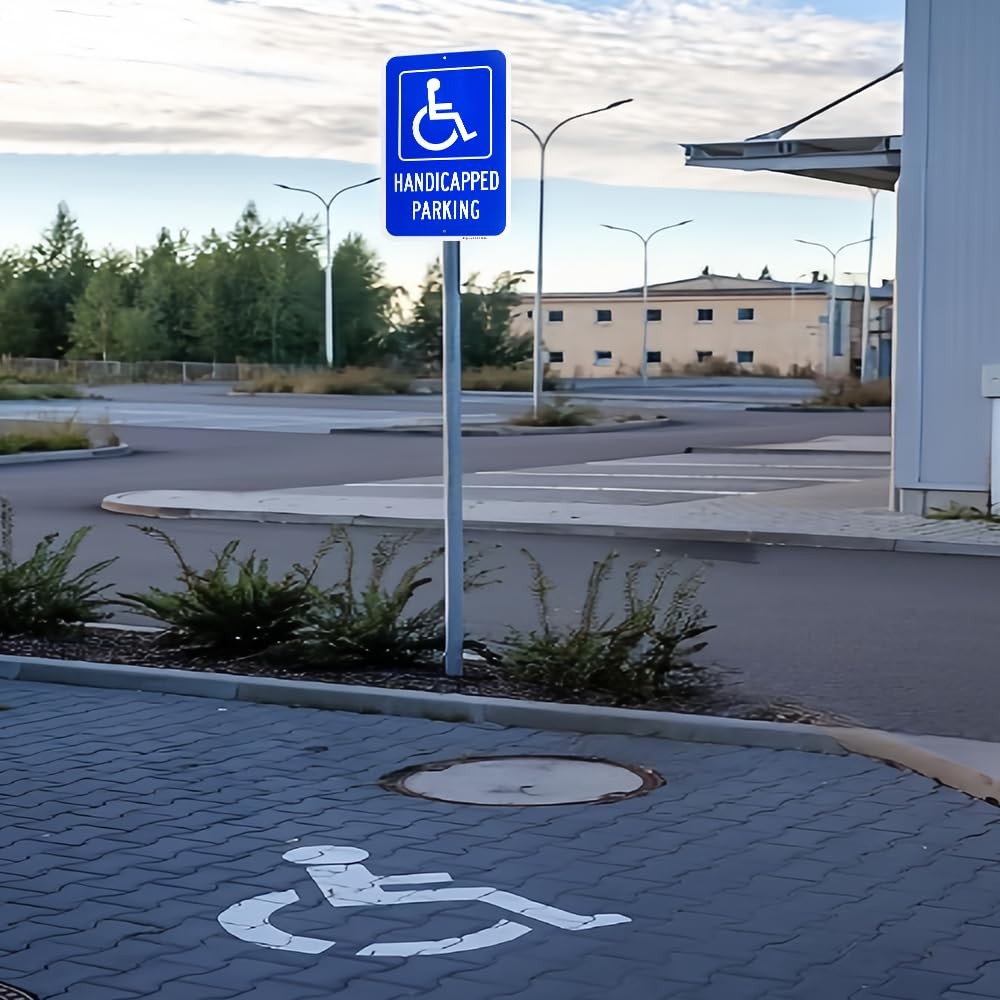 Large Handicap Parking Sign, Handicapped Sign, 18″x 12″ .040 Rust Free Alumin…