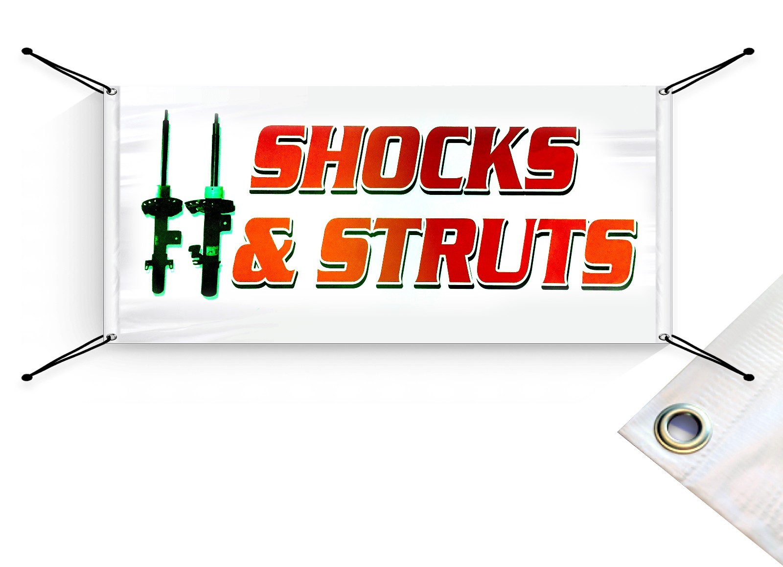 Shocks & Struts Business Advertising Banner Flag Sign Size (18″x48) & (24″x72″)