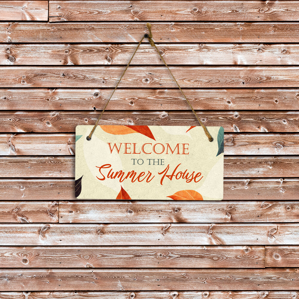 Welcome To The Summer House 5×10 Hanging Plus Wall or Door Sign