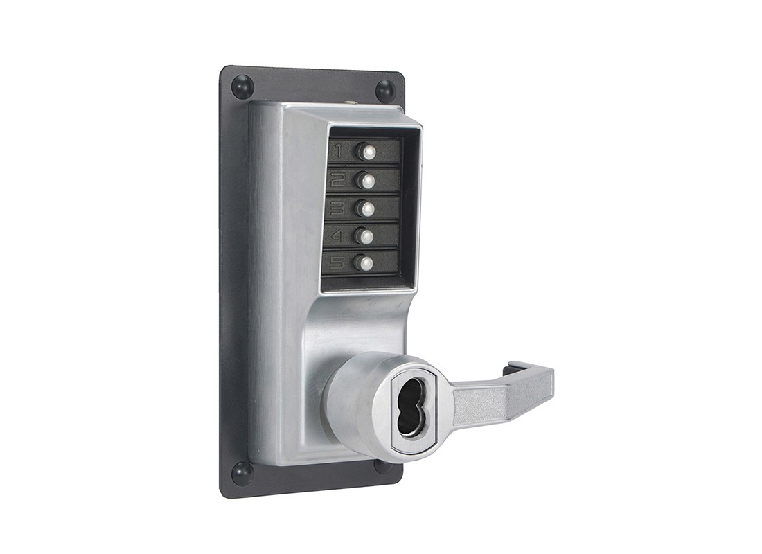 LP1000 Series Mechanical Pushbutton Exit Trim, Satin Chrome