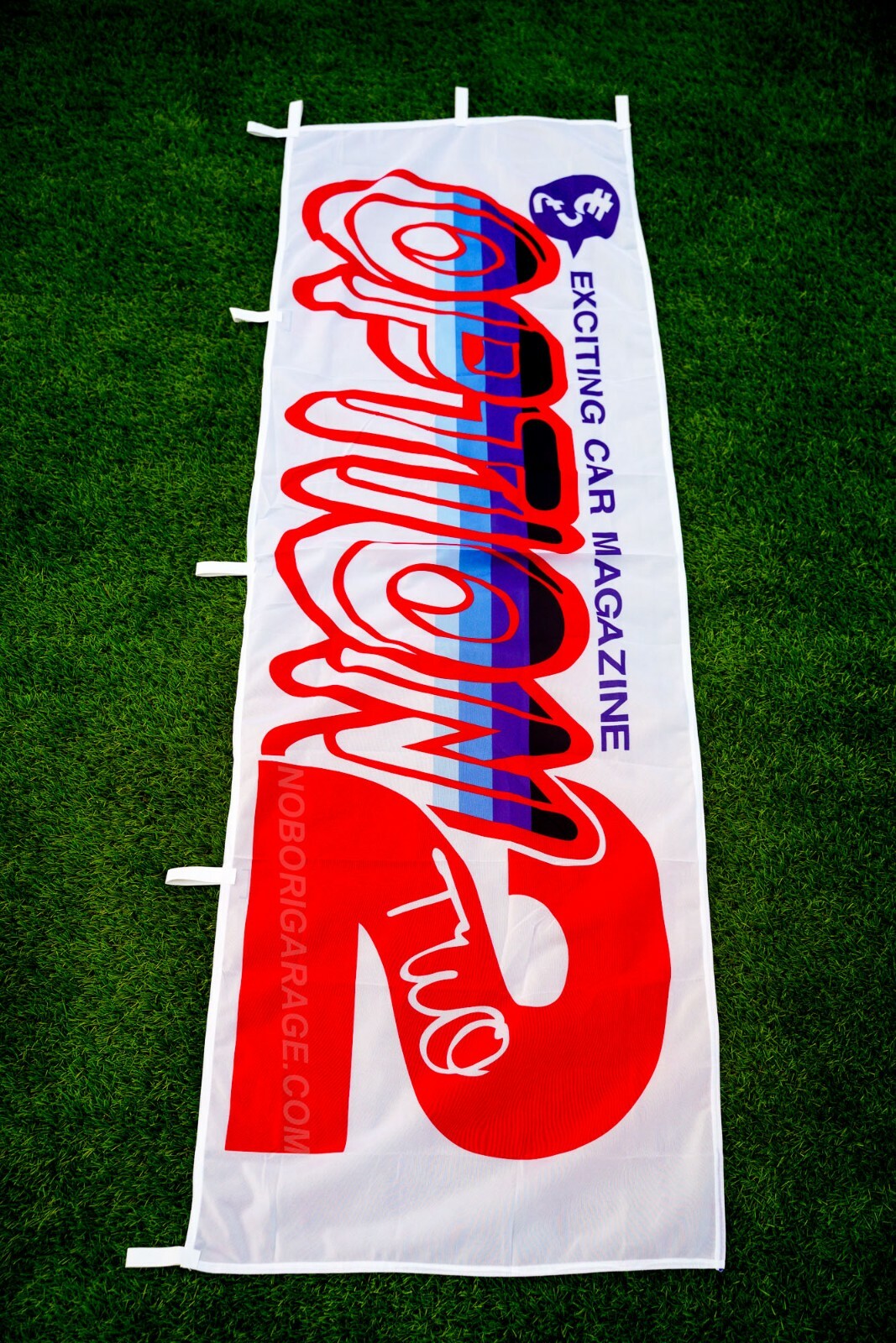 Option2 Magazine Nobori Banner Flag Garage Sign JDM