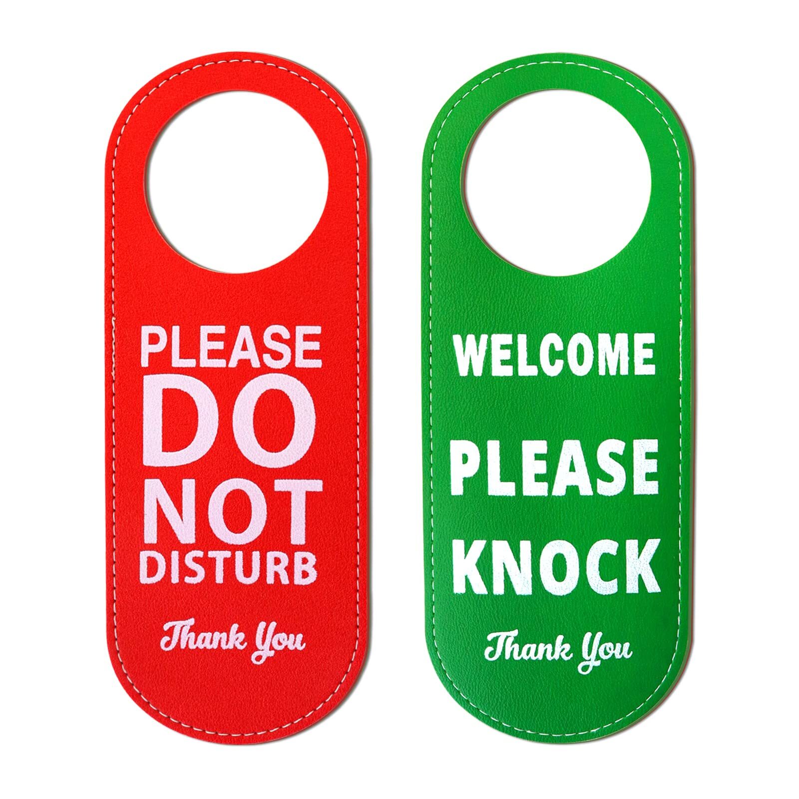 2 Pack Do Not Disturb/Welcome Please Knock Door Hanger Sign for Office Meetings