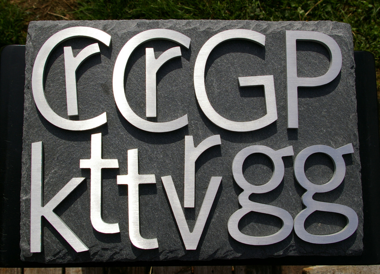 Brushed Aluminum 4″ Silver Tone Metal Sign Letters C G P a e i o u g n r t k v
