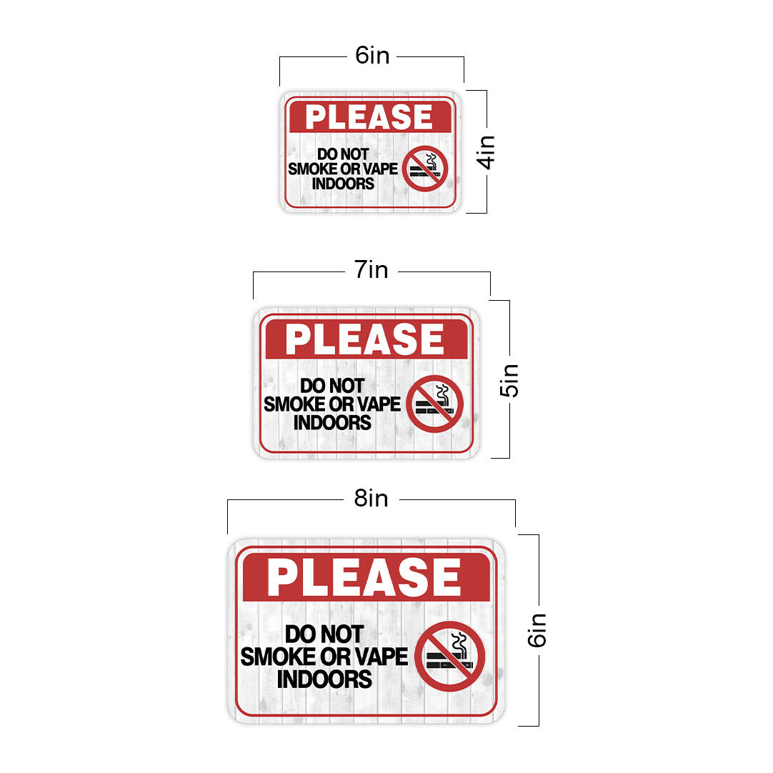 Classic Framed Plus Please Do Not Smoke Or Vape Indoors Door or Wall Sign