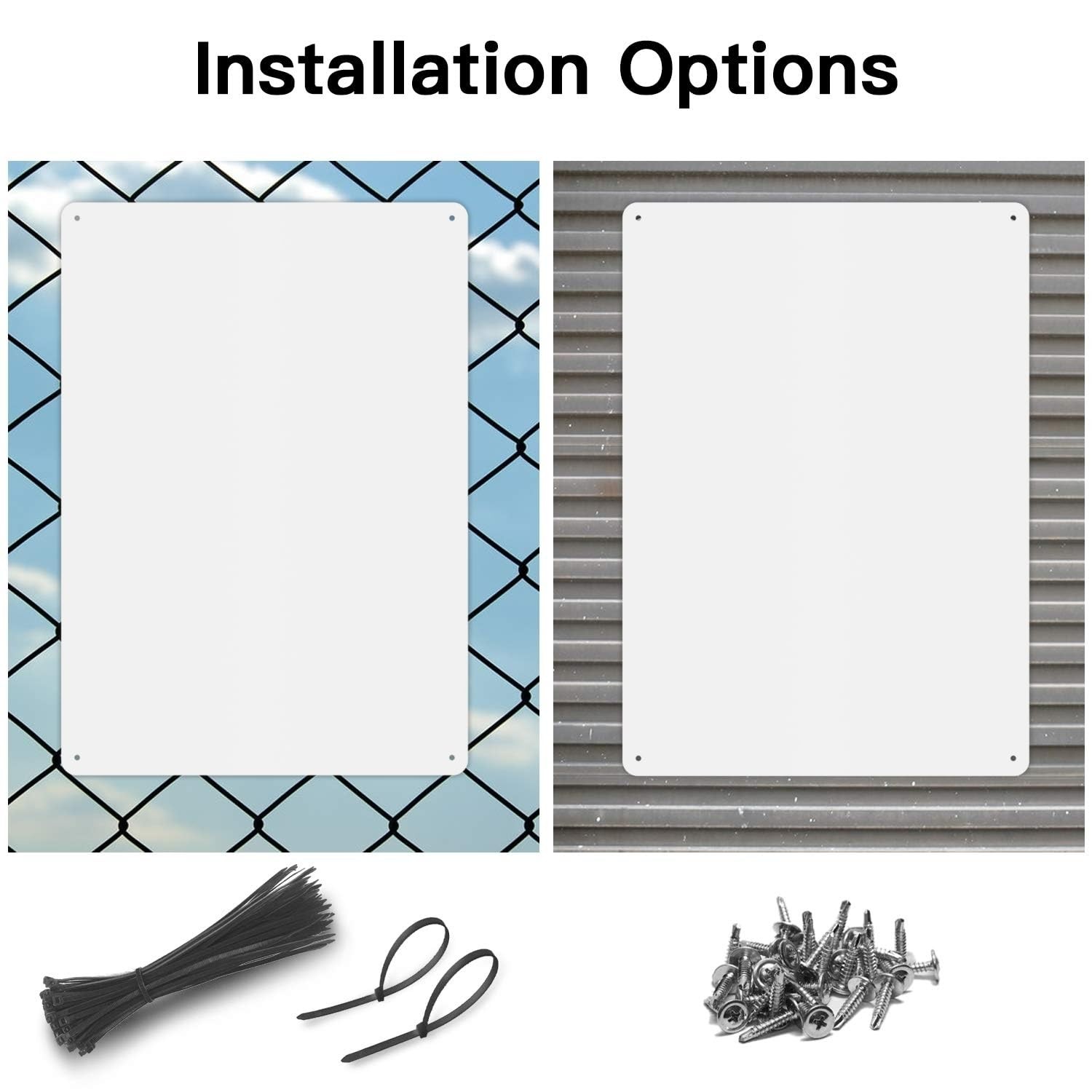 MUXYH 4 Pack White Sign Blanks, 14 x 10 Inches, Sturdy Rust Free Aluminum Met…