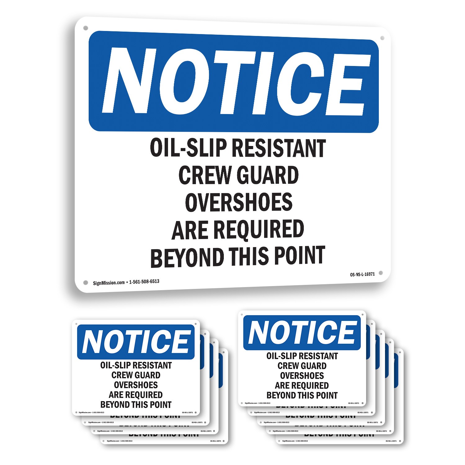 Oil OSHA Notice Sign Metal, Plastic, Or Decal – 5 or 10 Pack