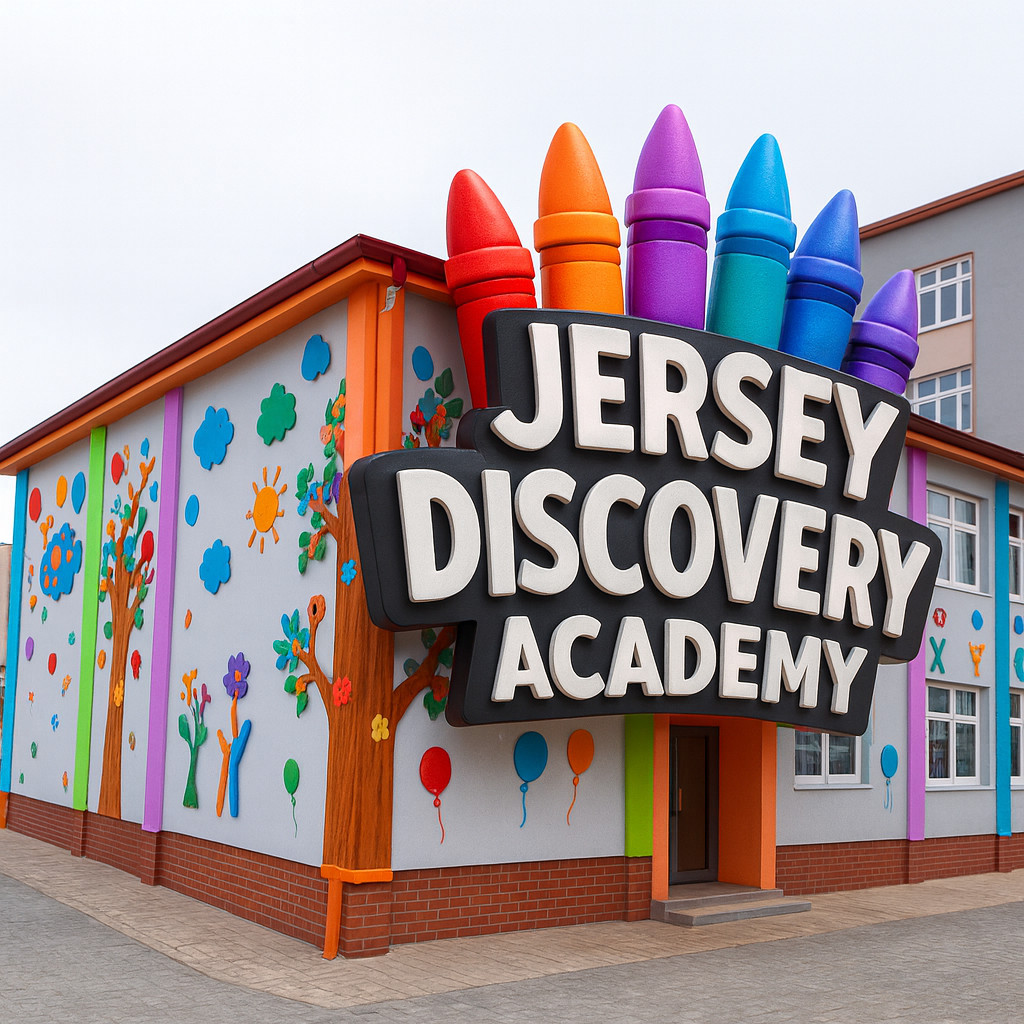 Montessori Preschool Daycare LED Channel Letters Custom Outdoor Storefront Sign