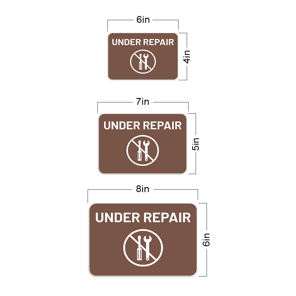 Classic Framed Plus Under Repair Door or Wall Sign | Safety and Maintenance