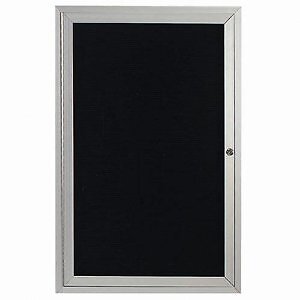 Enclosed Indoor 18″x24″ One Door Satin Anodized Finish Aluminum Letter Board