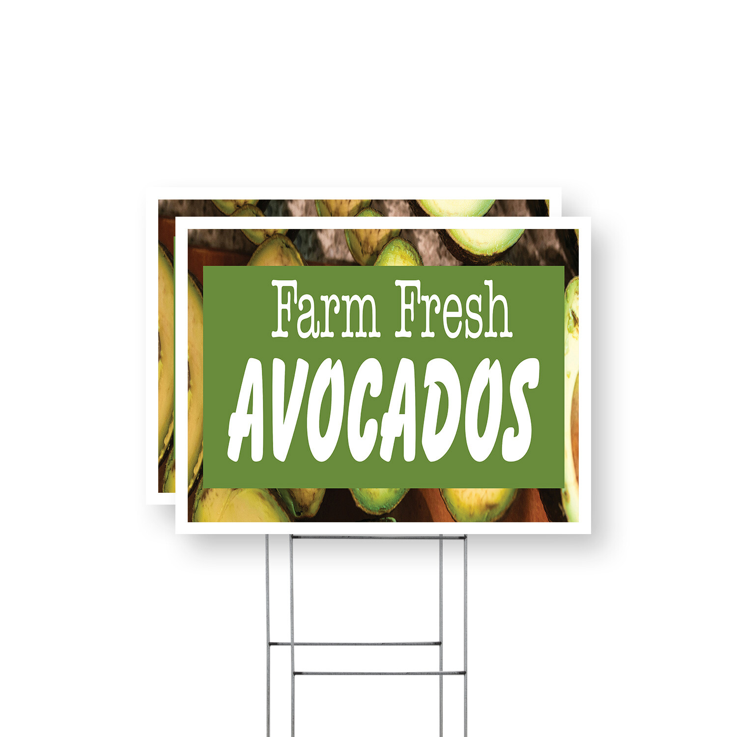 Farm Fresh Avocados Yard Sign Tropical Fruits, Fresh Produce, Farmer�s Markets