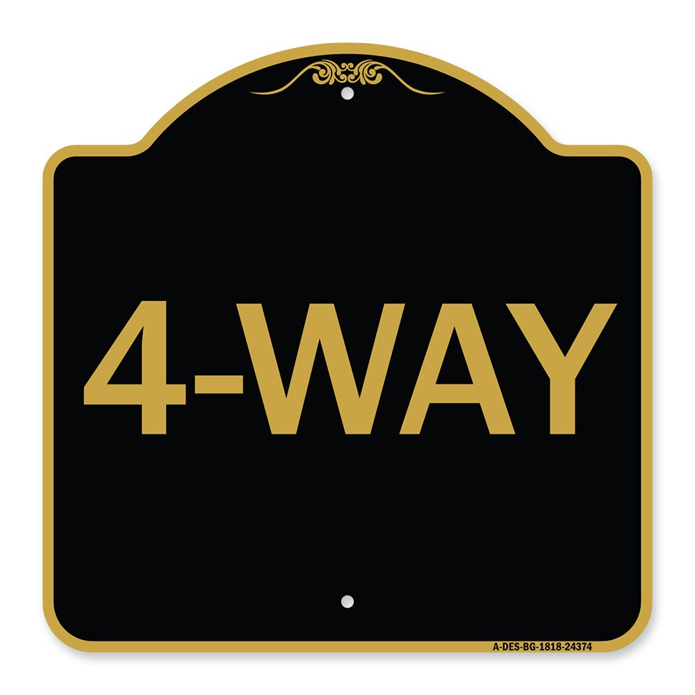 Designer Series – 4-Way Heavy Gauge Aluminum Architectural Sign