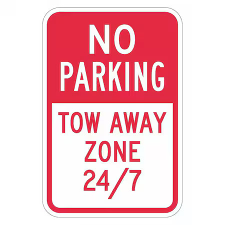 Lyle T1-3055-Eg_12X18 Tow Zone No Parking Sign, 18″ X 12, T1-3055-Eg_12X18