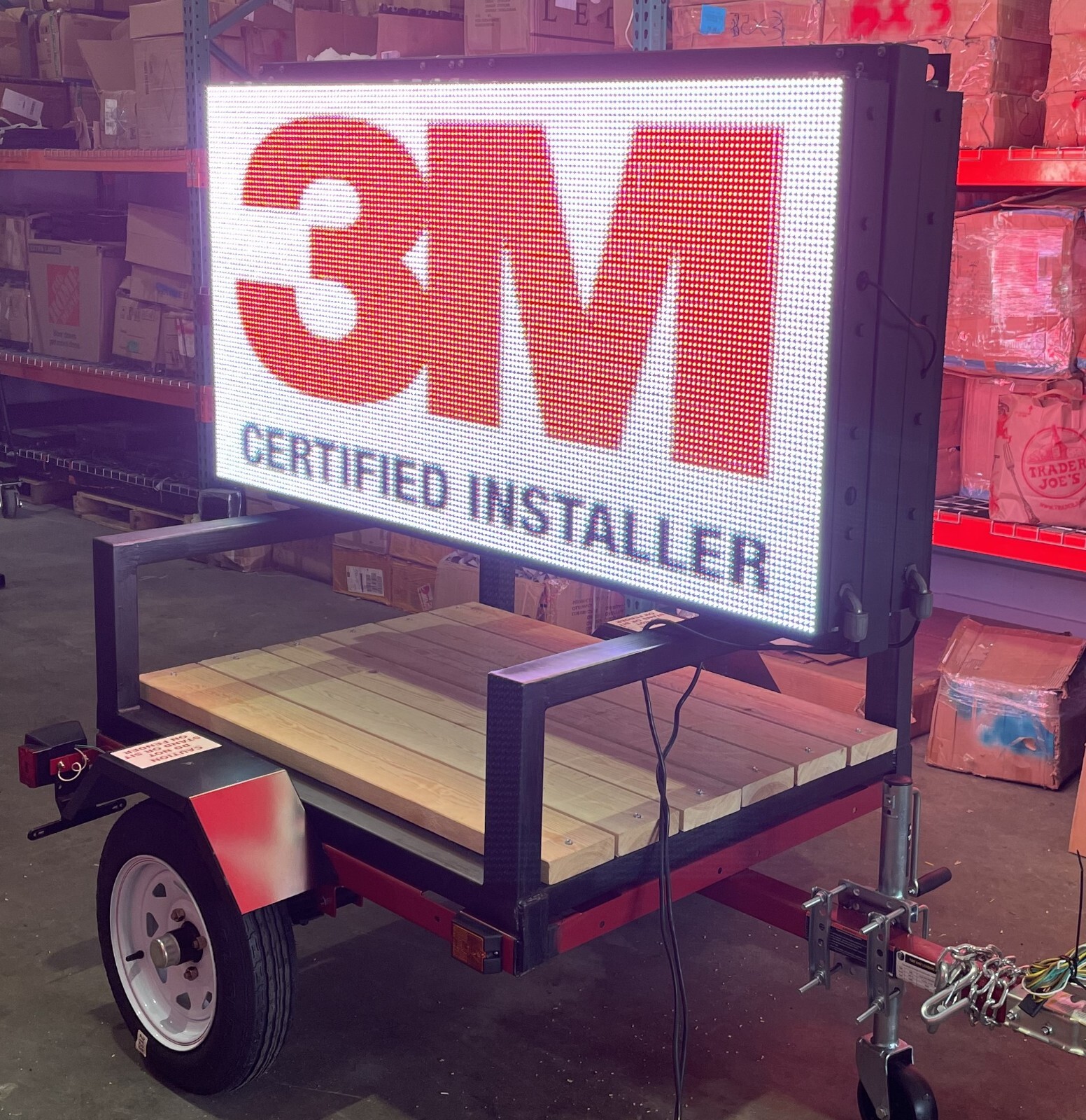 Mobile LED Trailer Double sided Food Truck Restaurant Carwash Sign Programmable