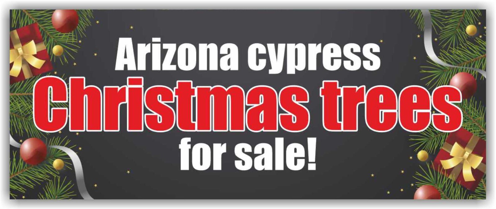 Arizona Cypress Christmas Tree Advertising Banner Vinyl Mesh Sign Xmas Fresh Fir