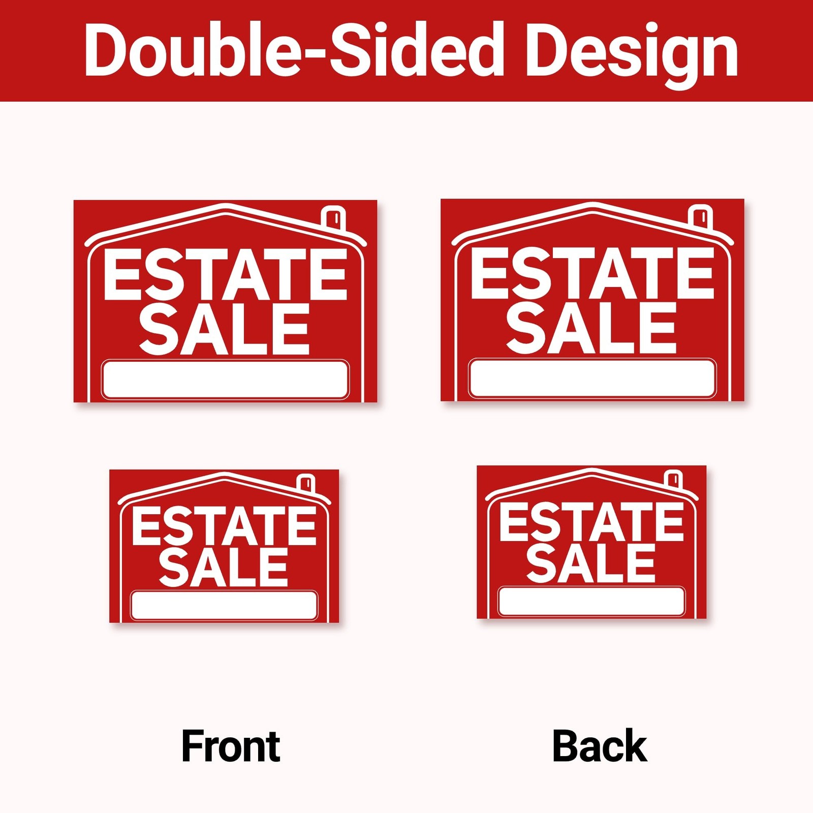 6 Pcs Estate Sale Signs with Stakes, 2 Foldable Extra-Large Estate Sale Signs…