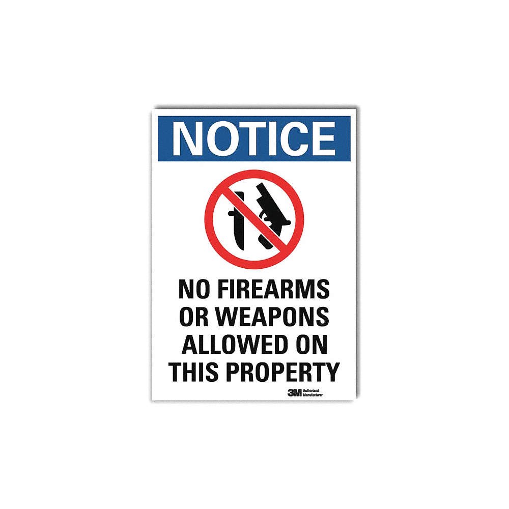LYLE U1-1015-RD_5X7 Notice Sign,7inx5in,Reflective Sheeting 24WT80