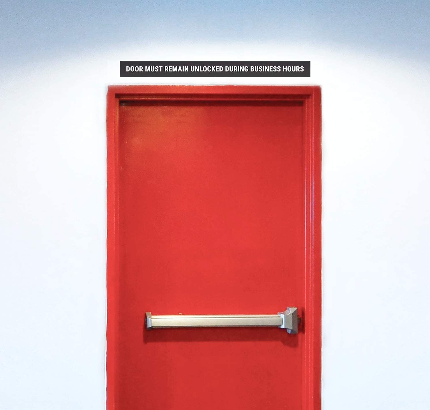 This Door To Remain Unlocked During Business Hours Sign Adhesive Decal Sticker 2