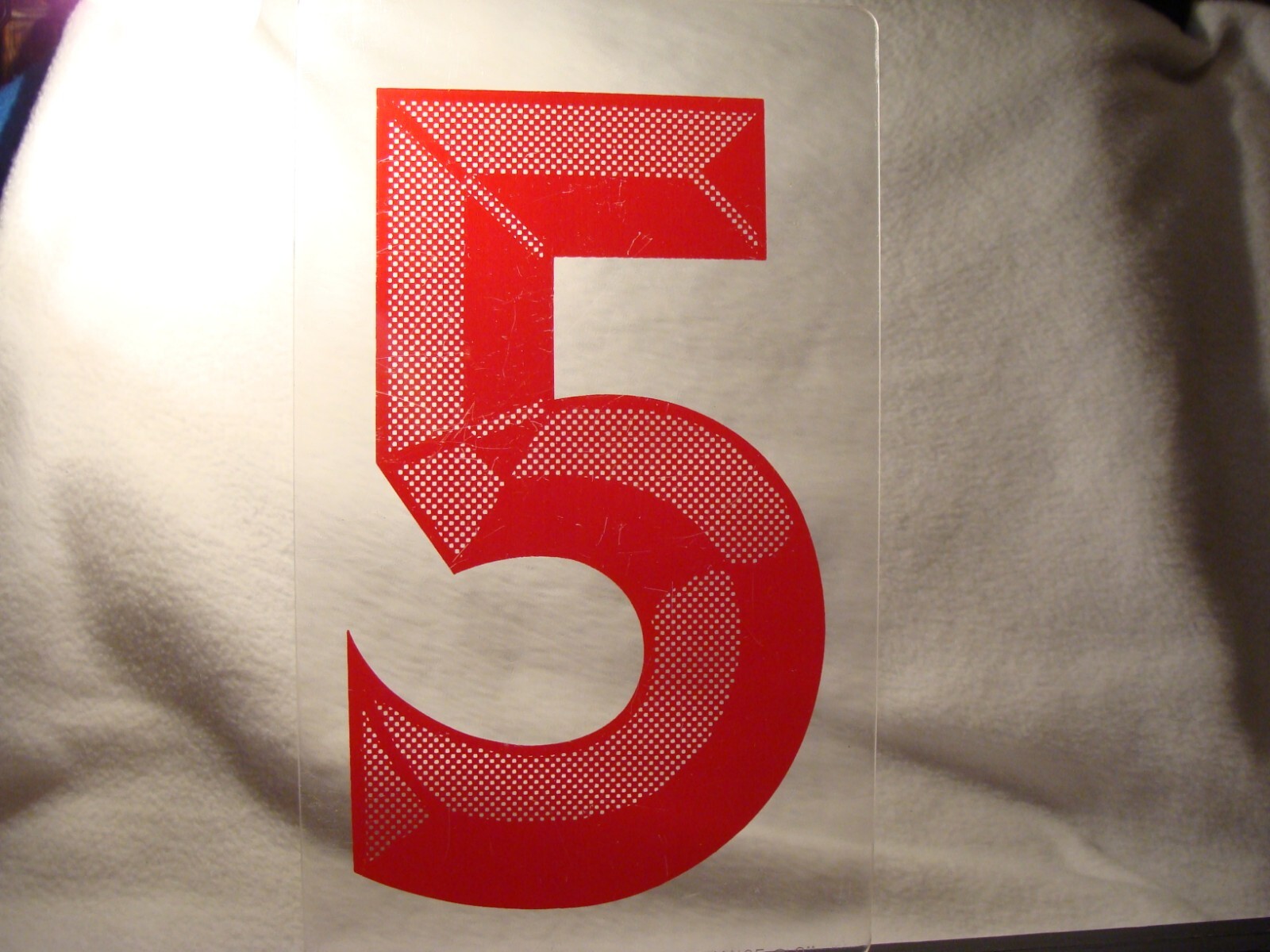E-Z Change 8″ Marquee Sign Number 3-D Style Number “5” Used
