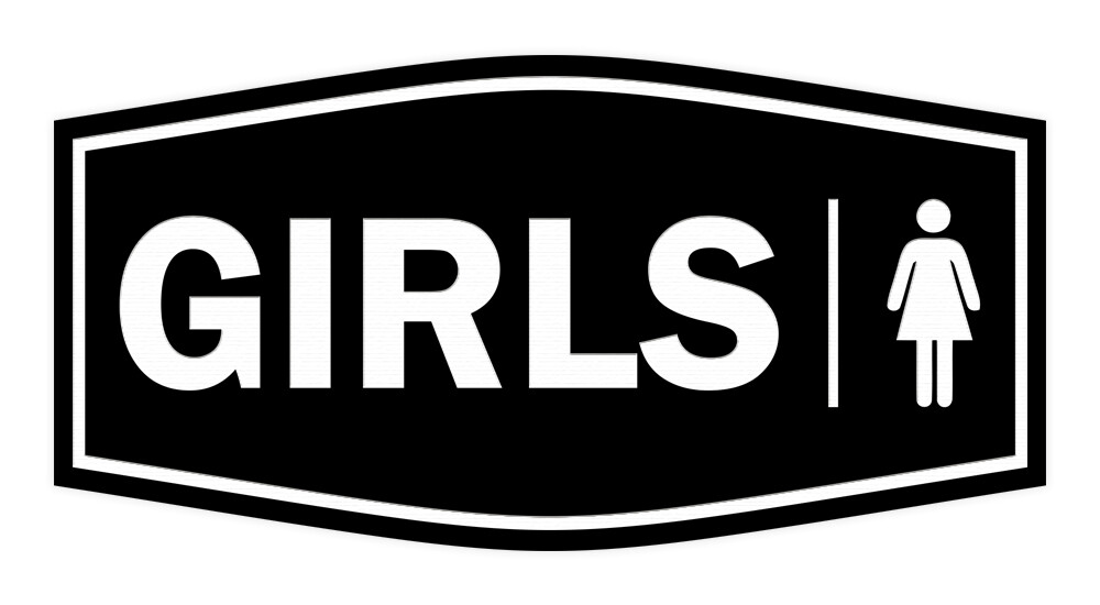 Fancy Girls (female bathroom icon) Sign