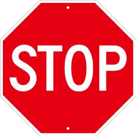 NMC TM34J Traffic Sign Stop Sign 18″” 18″” X 18″” White ACCUFORM MANUFACTURING