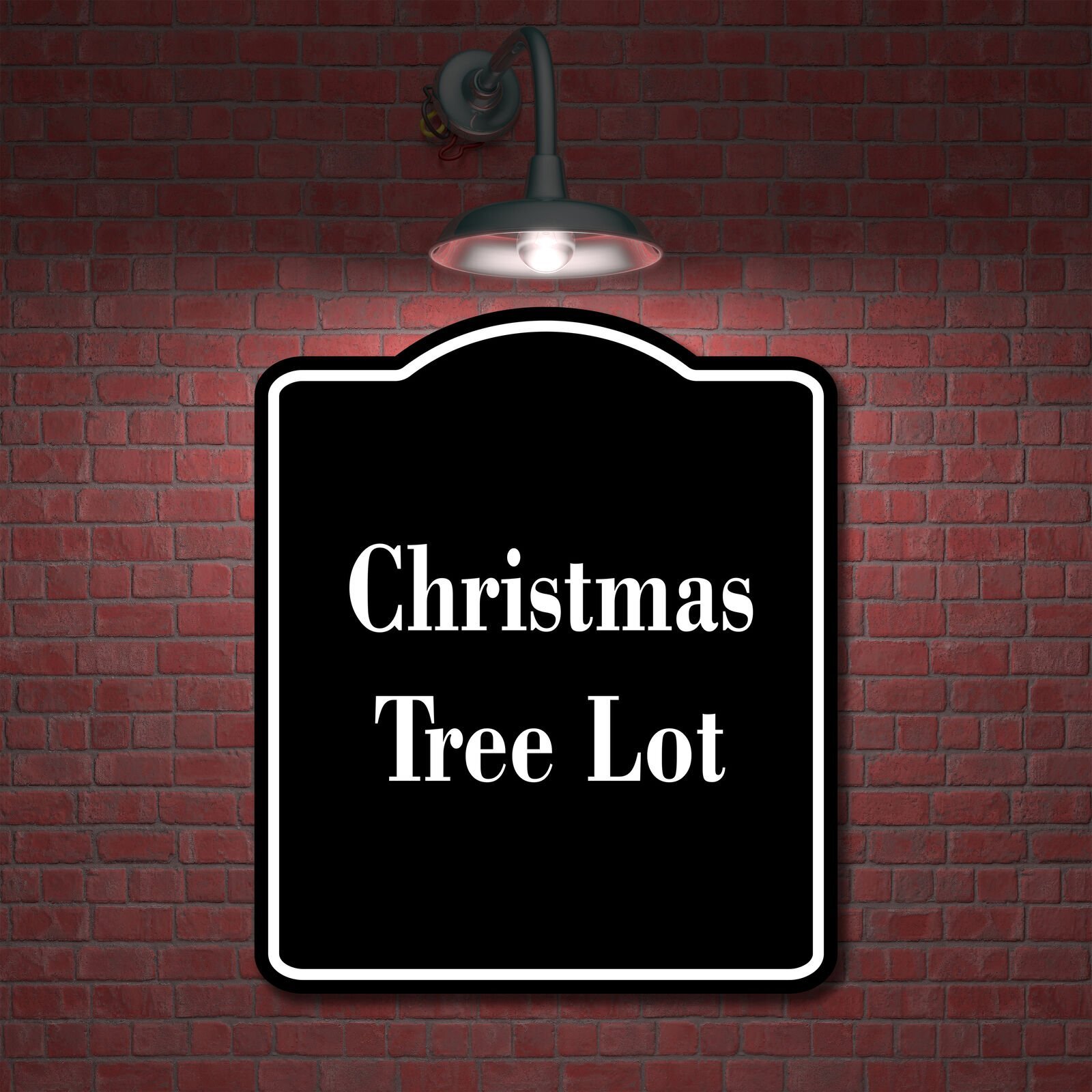 Christmas Tree Lot BLACK Aluminum Composite Sign