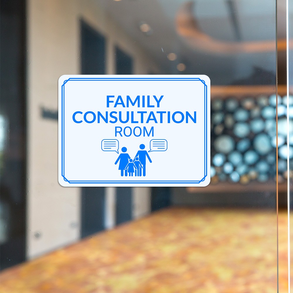 Classic Framed Plus Family Consultation Room Door or Wall Sign