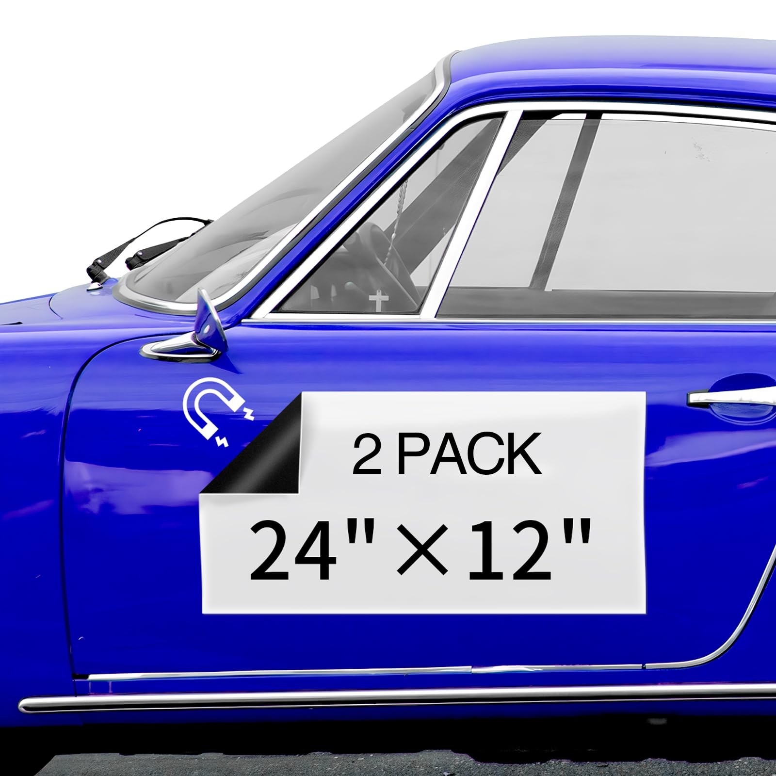 40mils Blank Car Magnet Sheets, 24″x12″, 2 Pack